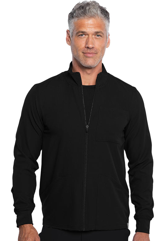 Men's Zip Front Jacket in Black