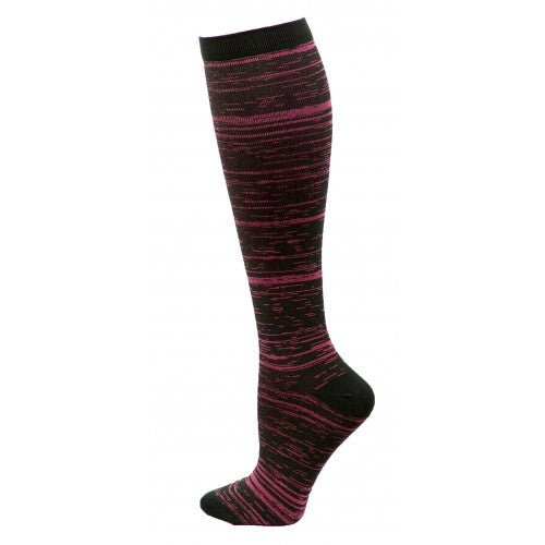 Marled Compression Sock - Dark Pink
