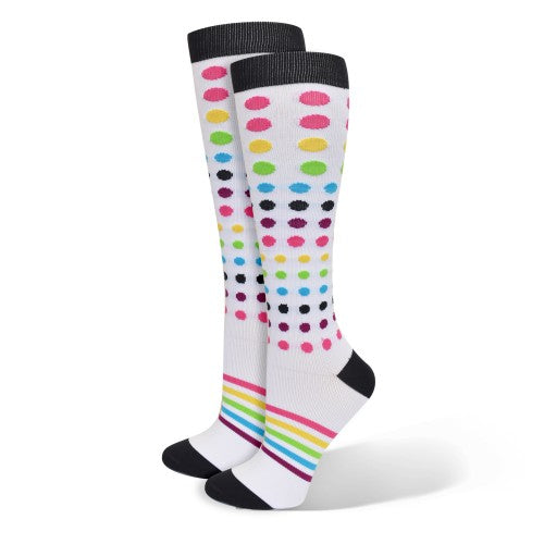 Cascade Dots & Stripes Fashion Compression Sock